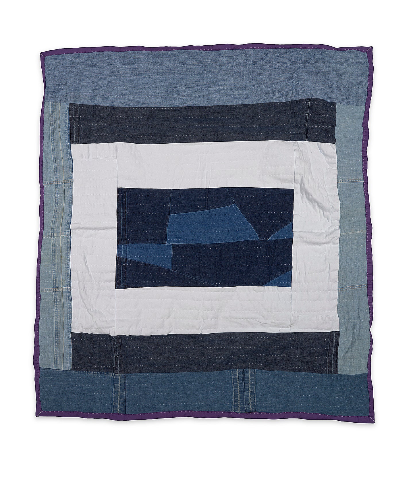 Annie Lou Square - Denim Patchwork - 252-102