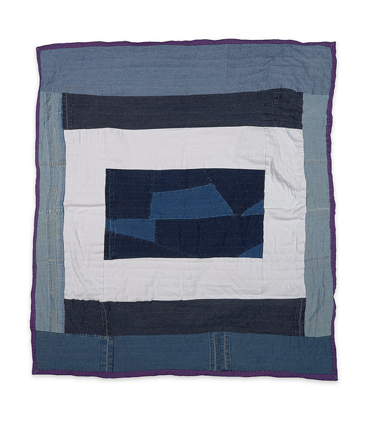 Annie Lou Square - Denim Patchwork - 252-102