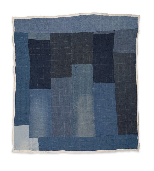 Annie Lou Square - Denim Patchwork - 252-103