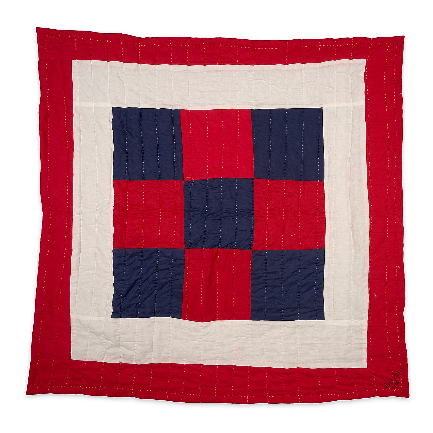 Annie Lou Square - Denim Patchwork - 252-104