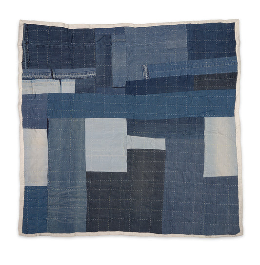 Annie Lou Square - Denim Patchwork - 252-107