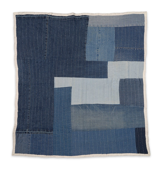 Annie Lou Square - Denim Patchwork - 252-108